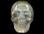 Carved, Blue Calcite Skull - Argentina #78634-2
